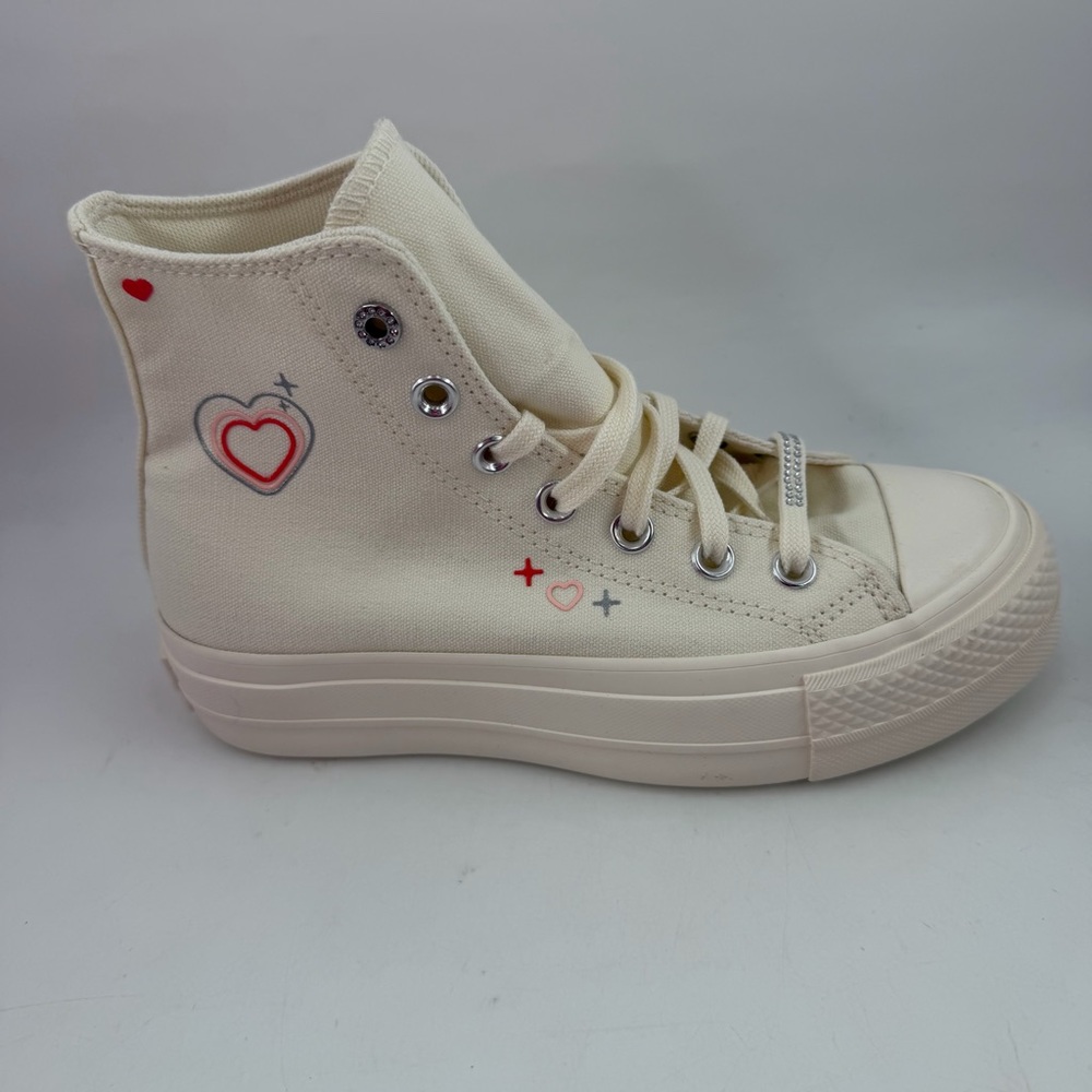 Converse Women’s CTAS Lift Egret Platform-5.5-Forever Dream Off White Shoes NEW!